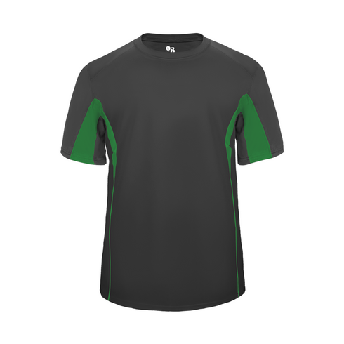 Badger Sport Drive Youth Tee (214700-023503), Color 'Graphite/Kelly'